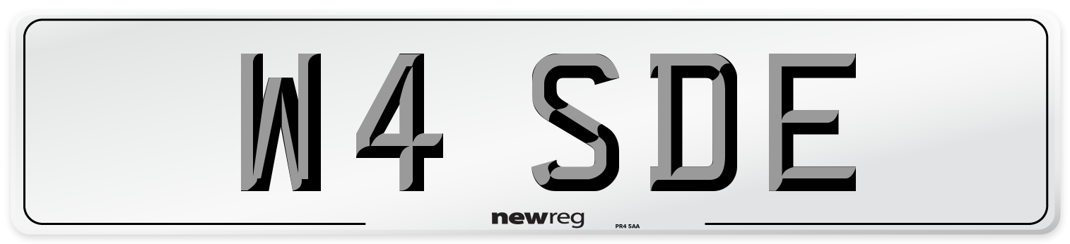 W4 SDE Front Number Plate