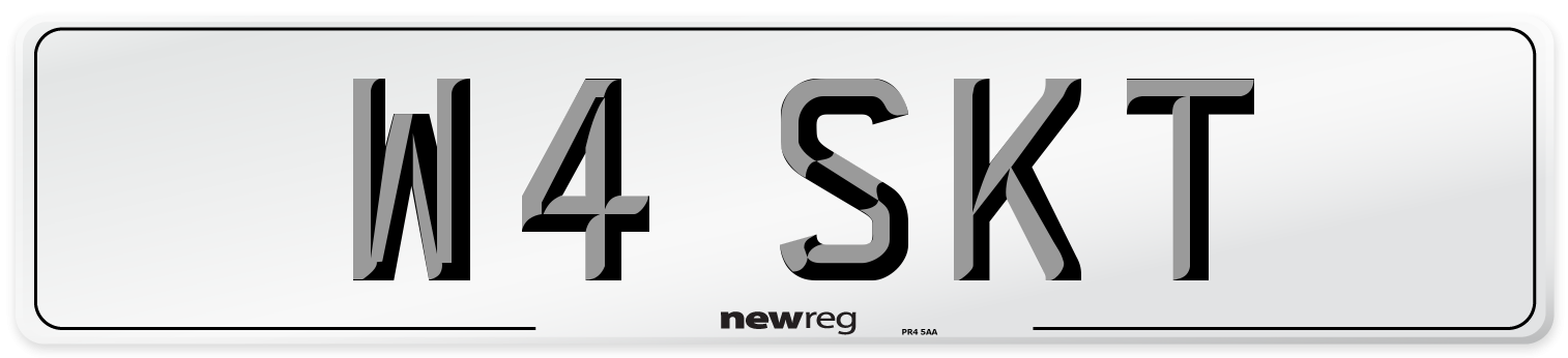 W4 SKT Front Number Plate