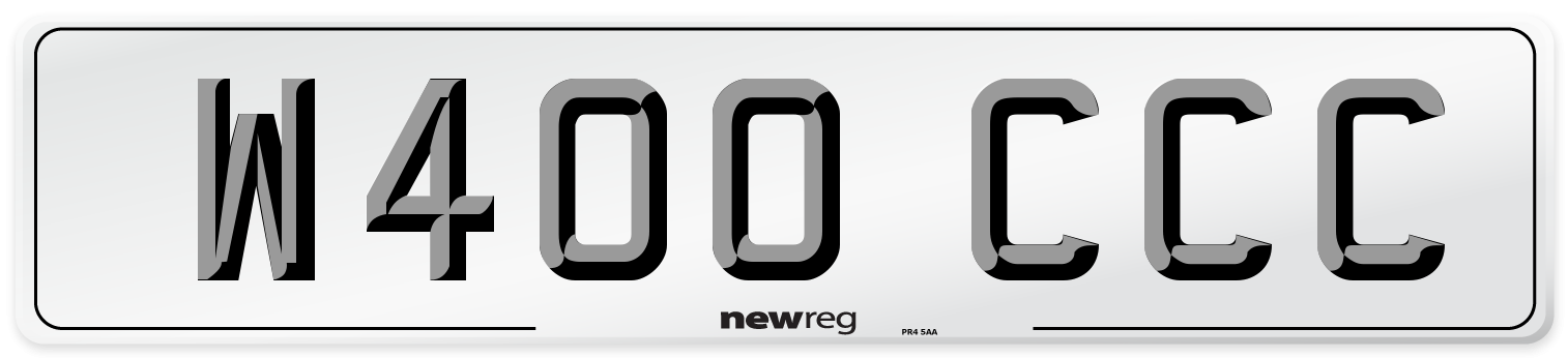 W400 CCC Front Number Plate