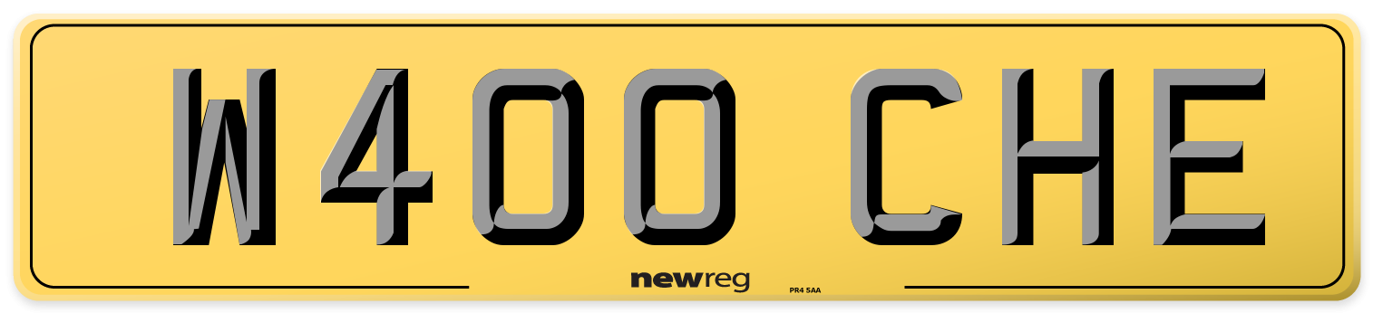 W400 CHE Rear Number Plate