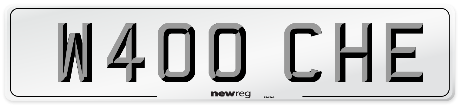 W400 CHE Front Number Plate