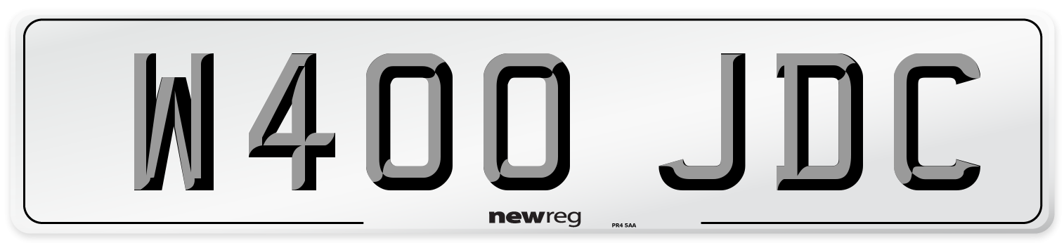 W400 JDC Front Number Plate