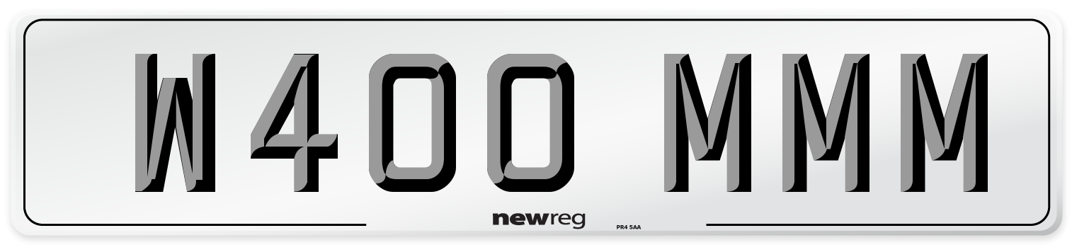W400 MMM Front Number Plate