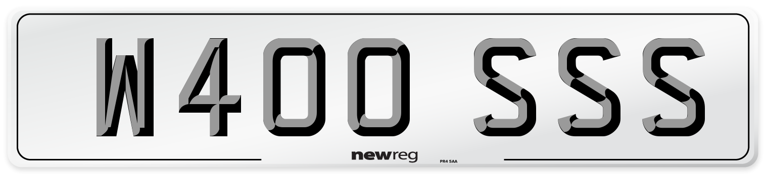 W400 SSS Front Number Plate