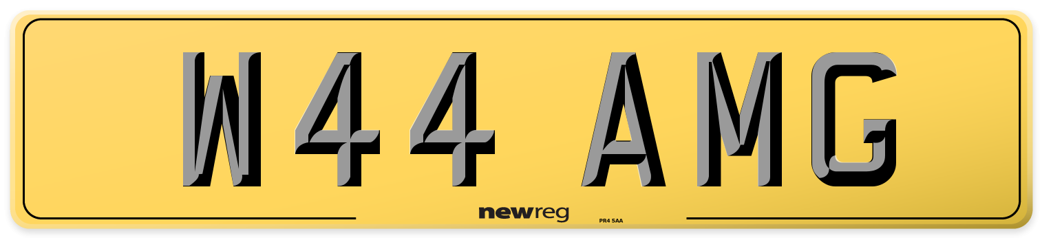 W44 AMG Rear Number Plate