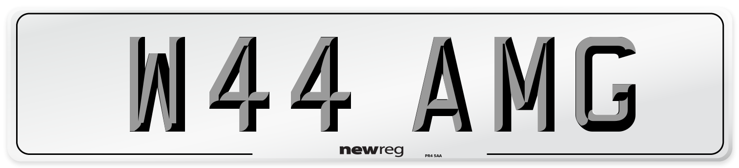 W44 AMG Front Number Plate