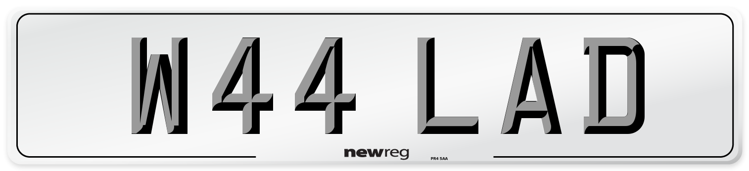 W44 LAD Front Number Plate