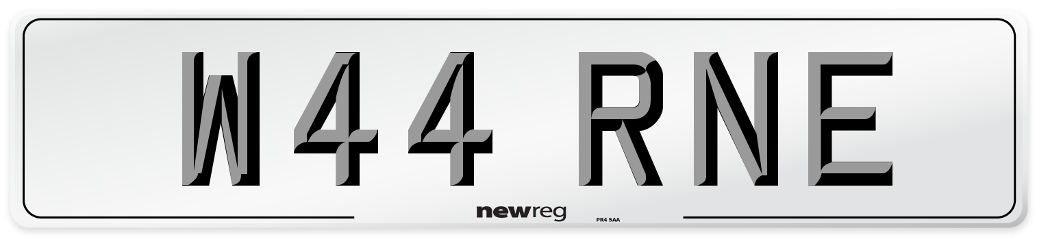 W44 RNE Front Number Plate
