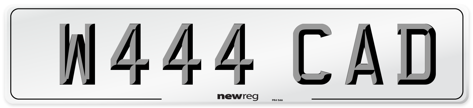 W444 CAD Front Number Plate