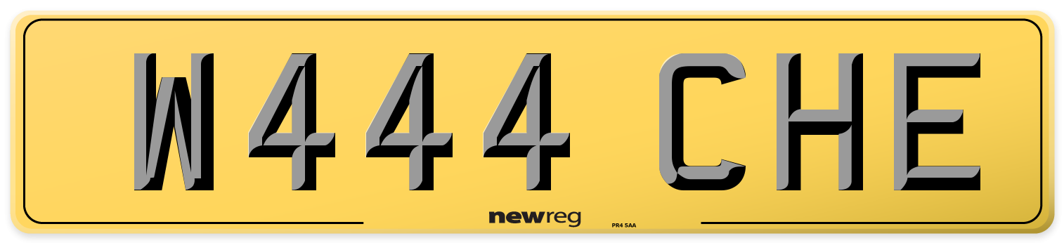 W444 CHE Rear Number Plate