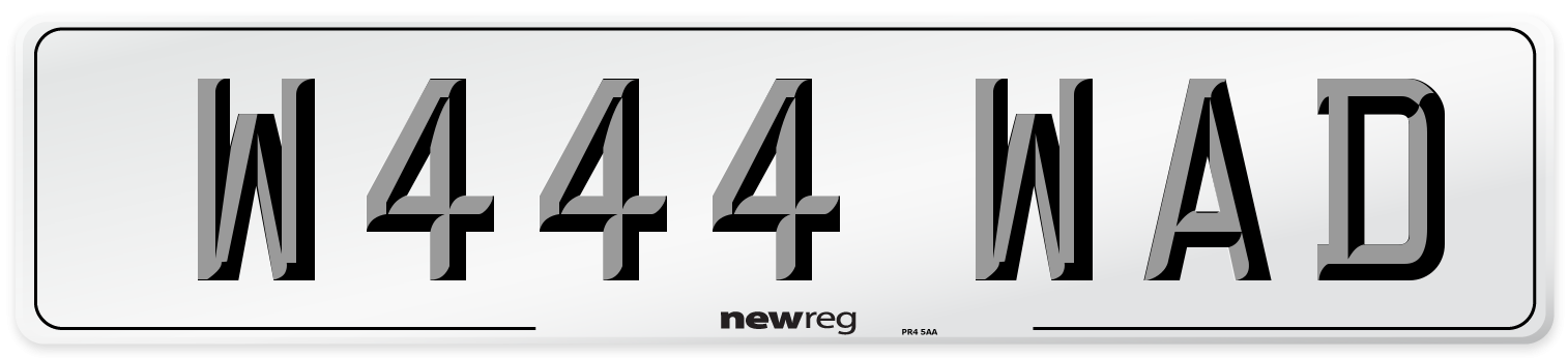 W444 WAD Front Number Plate