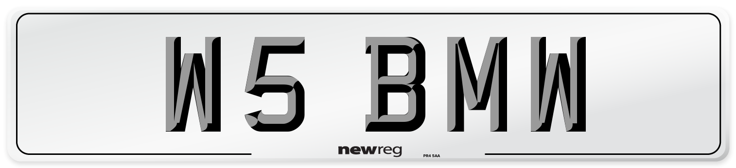 W5 BMW Front Number Plate