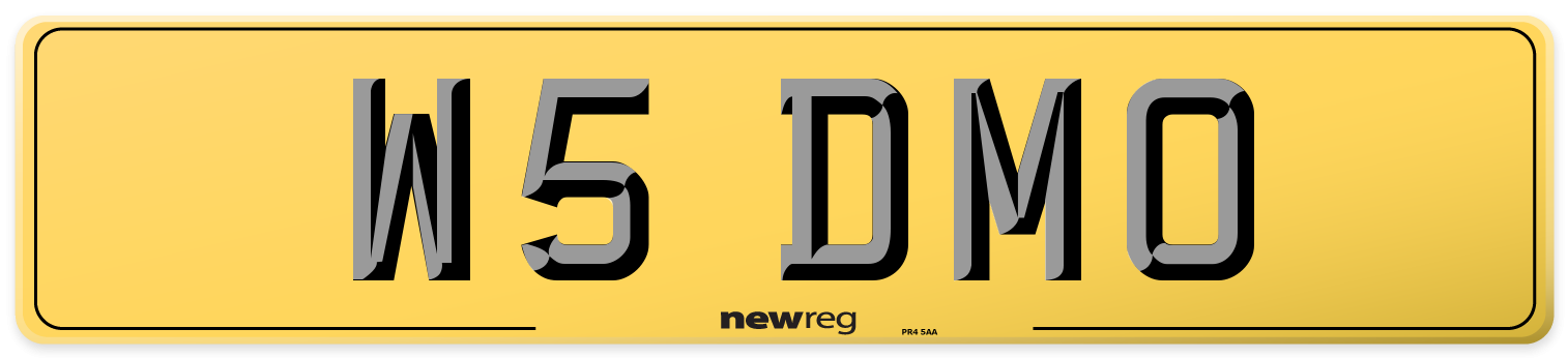 W5 DMO Rear Number Plate