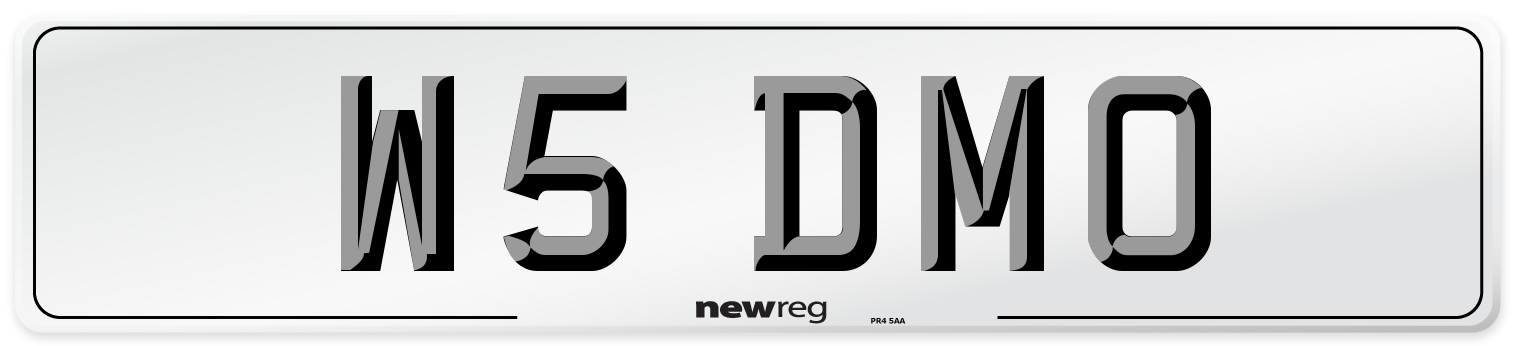 W5 DMO Front Number Plate