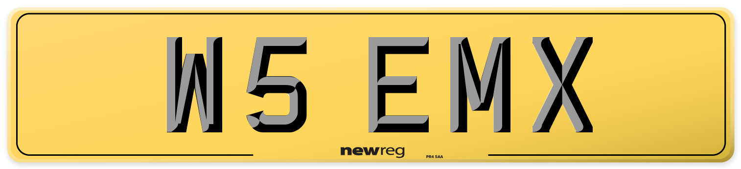 W5 EMX Rear Number Plate