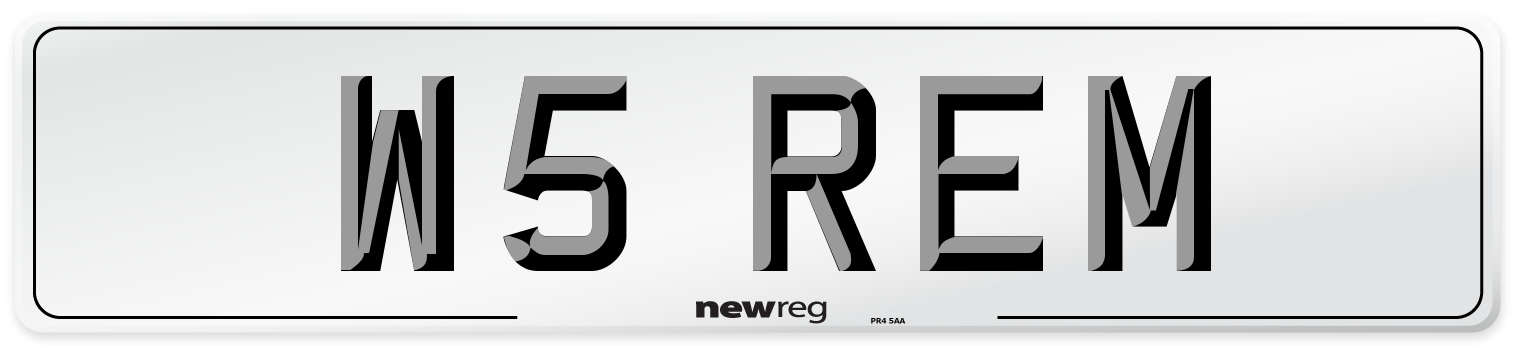 W5 REM Front Number Plate