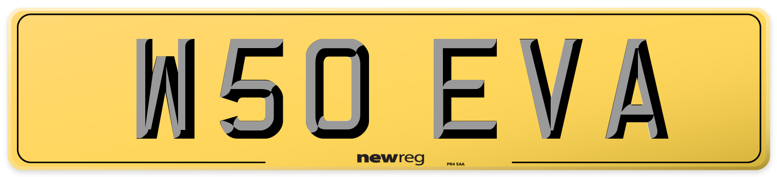 W50 EVA Rear Number Plate