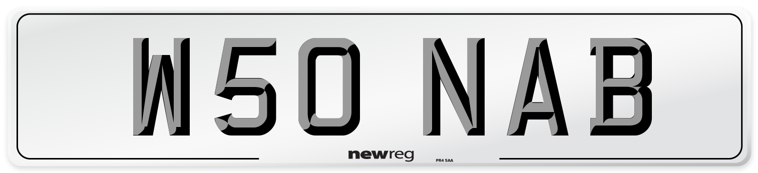 W50 NAB Front Number Plate