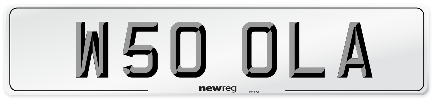 W50 OLA Front Number Plate