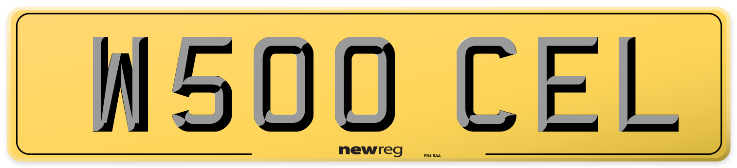 W500 CEL Rear Number Plate