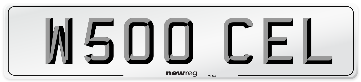 W500 CEL Front Number Plate