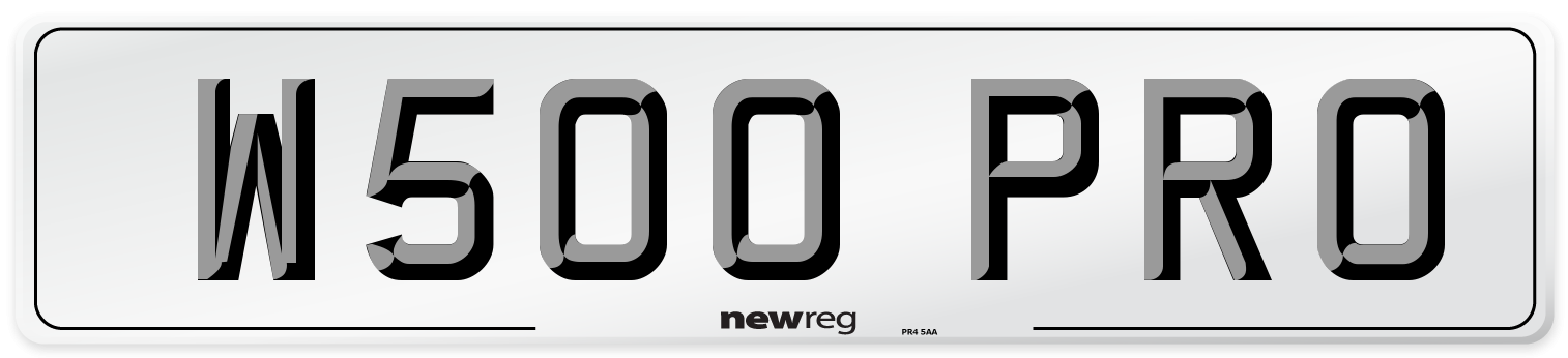 W500 PRO Front Number Plate