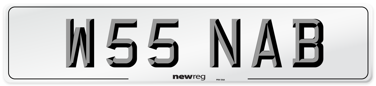 W55 NAB Front Number Plate