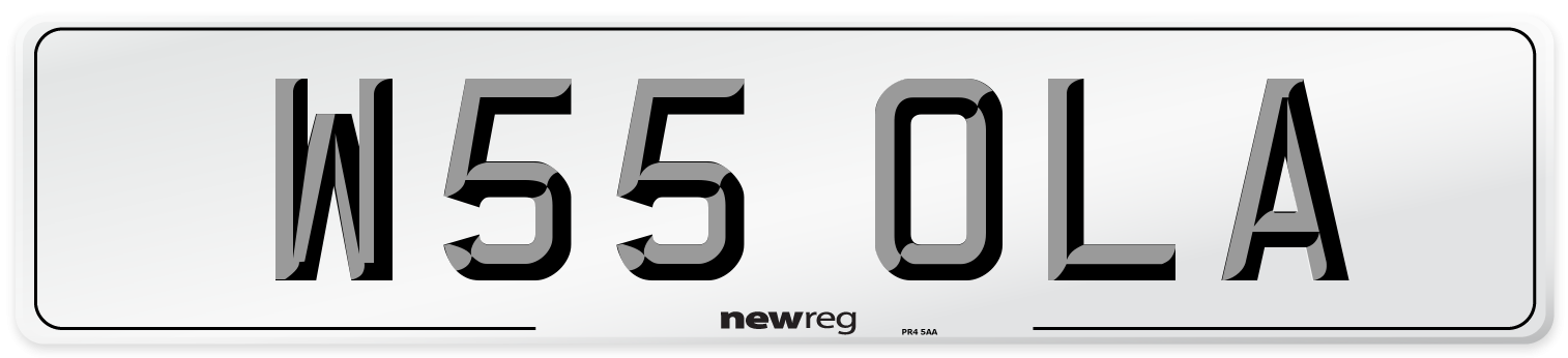 W55 OLA Front Number Plate