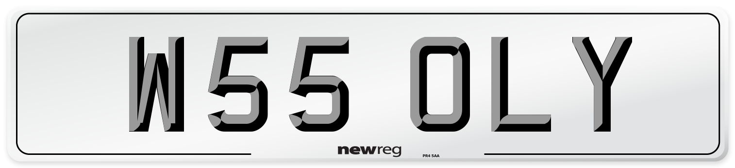 W55 OLY Front Number Plate