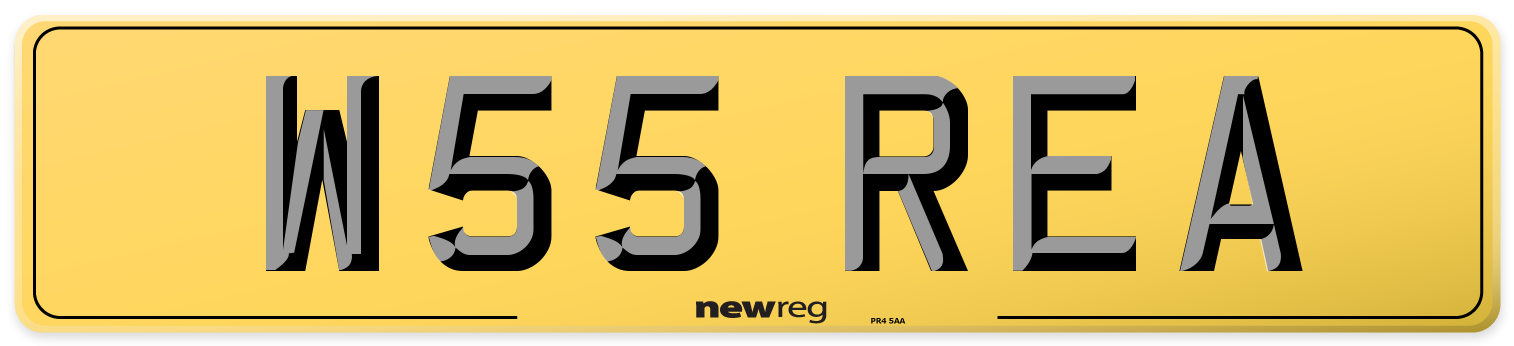 W55 REA Rear Number Plate