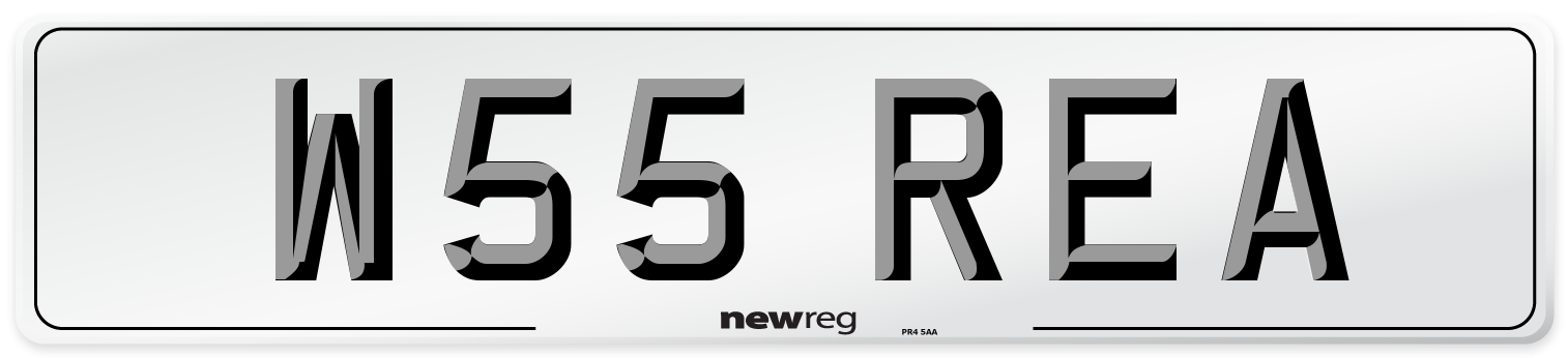 W55 REA Front Number Plate
