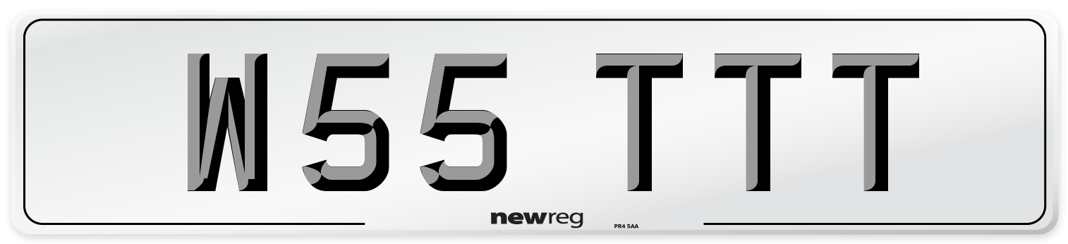 W55 TTT Front Number Plate