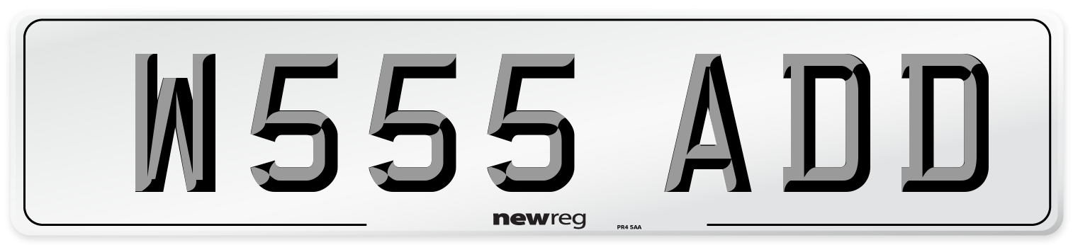 W555 ADD Front Number Plate