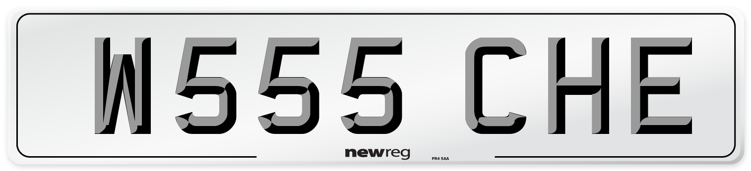 W555 CHE Front Number Plate