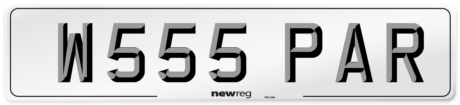 W555 PAR Front Number Plate