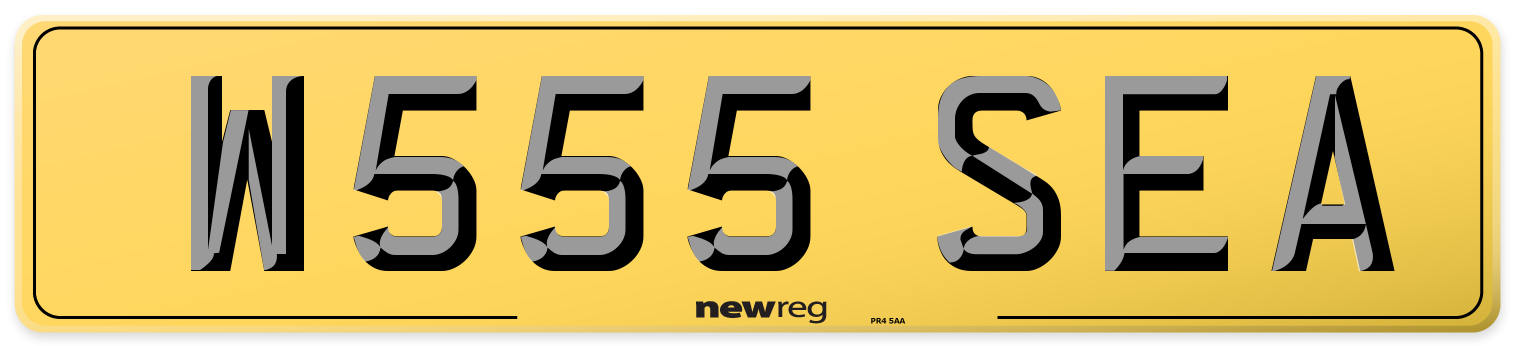 W555 SEA Rear Number Plate