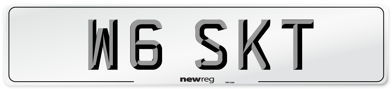 W6 SKT Front Number Plate