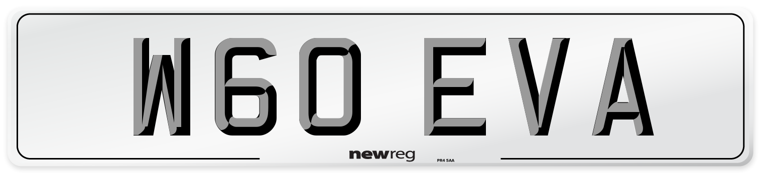 W60 EVA Front Number Plate