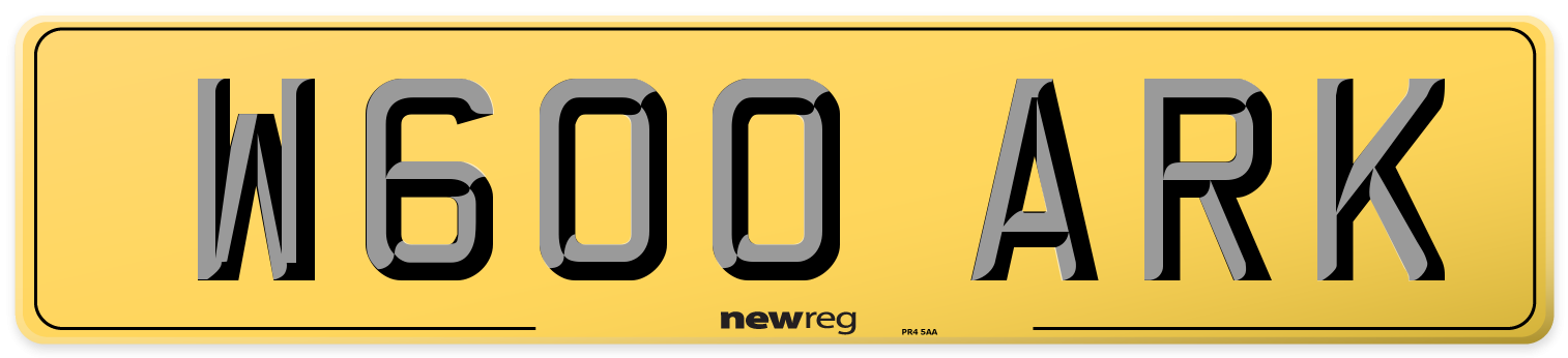 W600 ARK Rear Number Plate