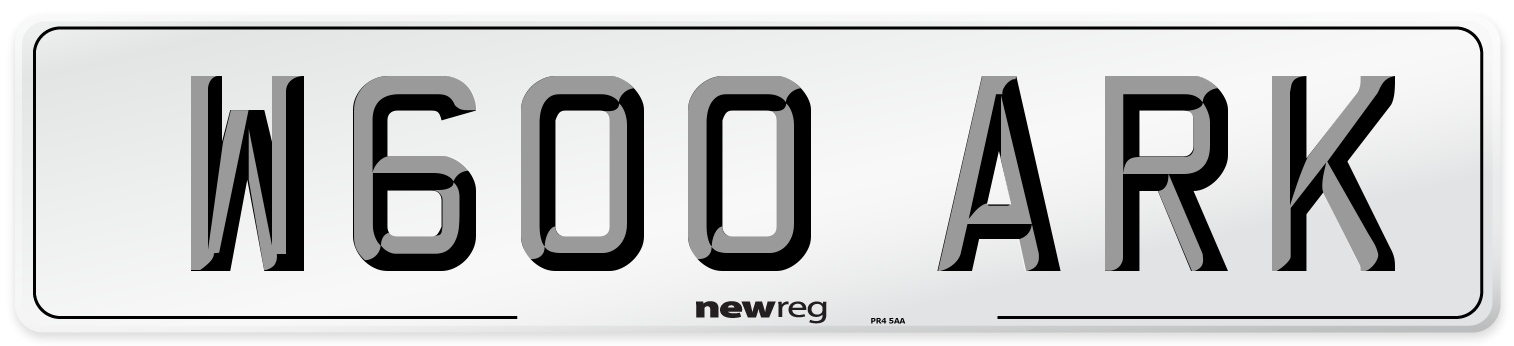W600 ARK Front Number Plate