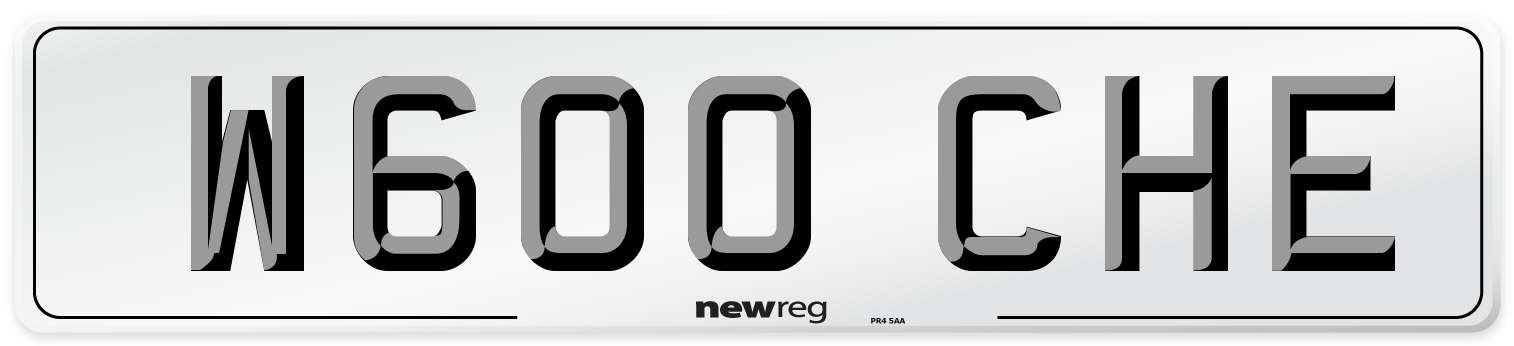 W600 CHE Front Number Plate