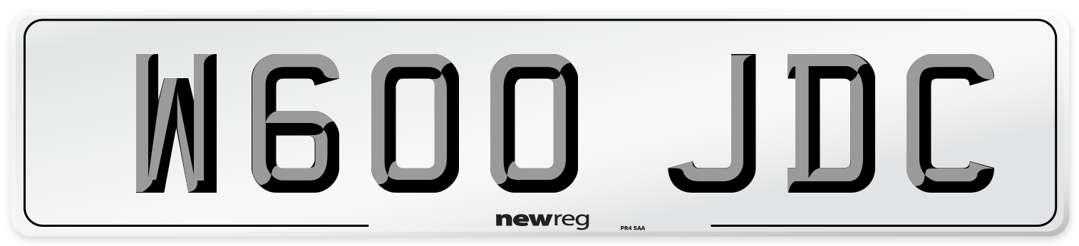 W600 JDC Front Number Plate
