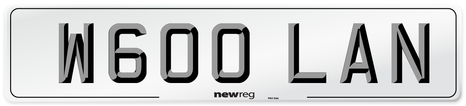 W600 LAN Front Number Plate