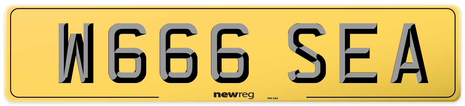 W666 SEA Rear Number Plate