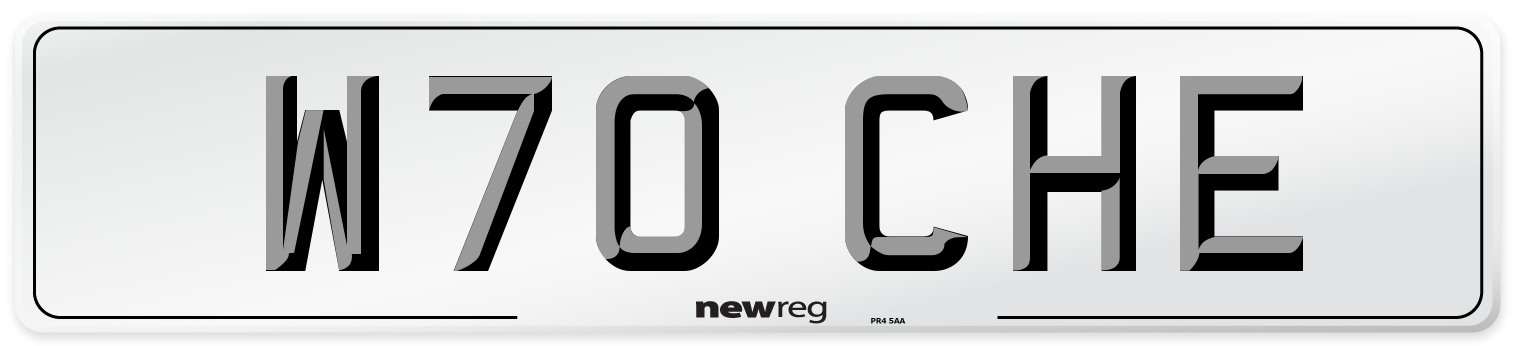 W70 CHE Front Number Plate