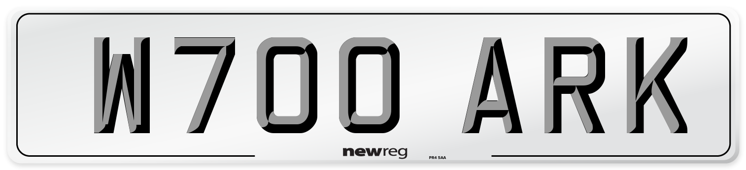 W700 ARK Front Number Plate