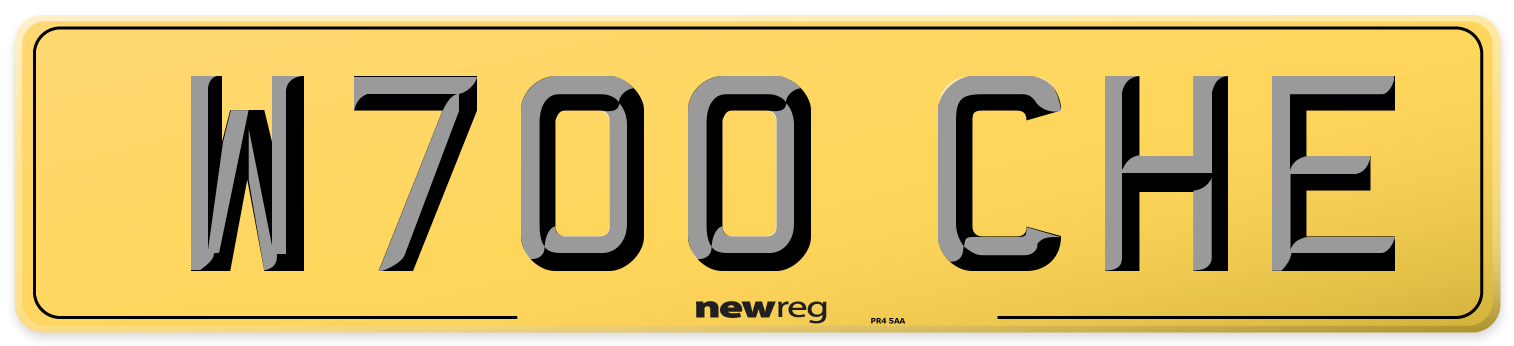 W700 CHE Rear Number Plate
