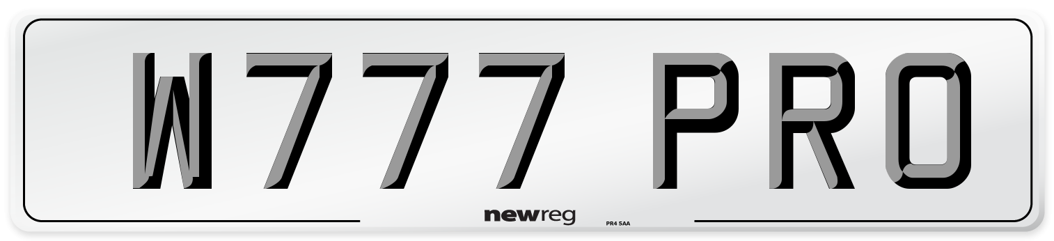 W777 PRO Front Number Plate