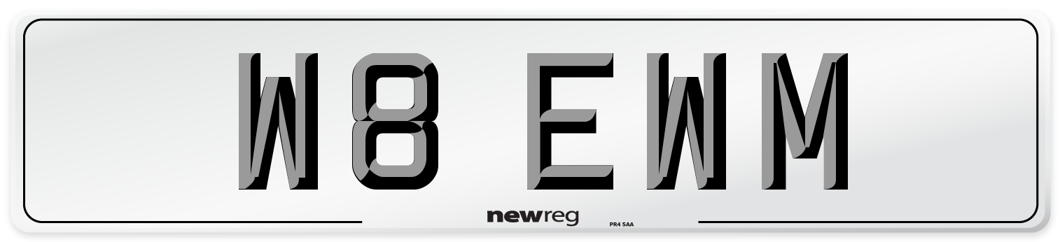 W8 EWM Front Number Plate