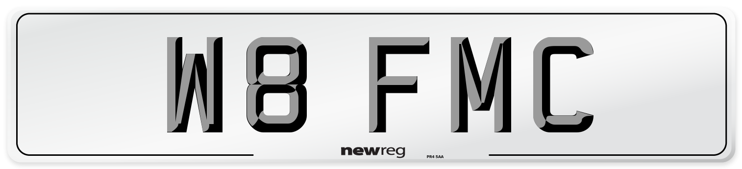 W8 FMC Front Number Plate